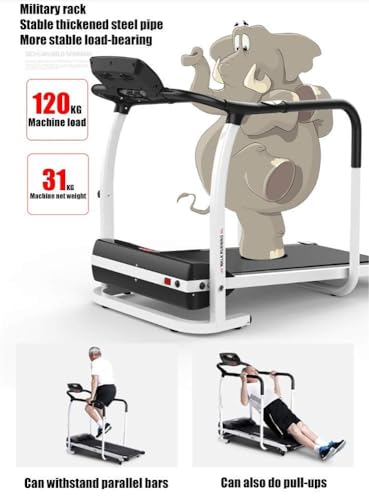 Image of Portable Foldable Treadmill with Incline for Running and Walking, Treadmill with LCD Monitor, Fitness Exercise Machine for Home & Office, 150KG Weight Capacity