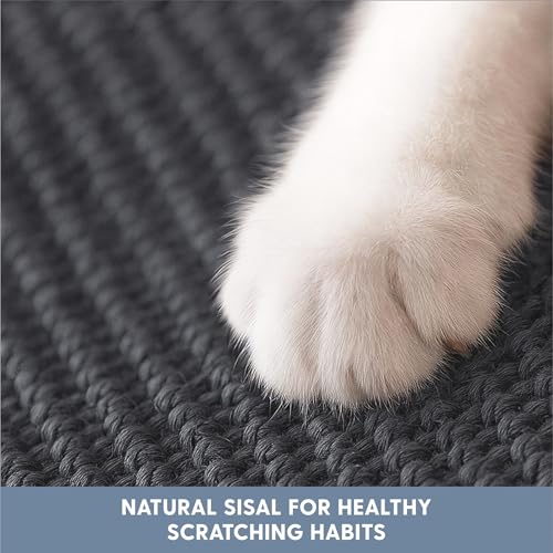 Image of The Cat Ladies Cat Scratch Furniture Protector Mat - Couch Protector from Claws - Anti Scratch Furniture Protectors from Cats Scratching - Sisal Scratcher Pad with Pocket - Beige