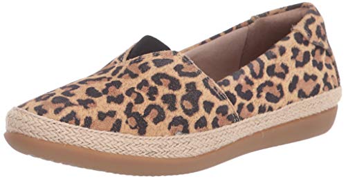 Clarks womens Danelly Sky Loafer Flat, Tan Leopard Suede, 8.5 US