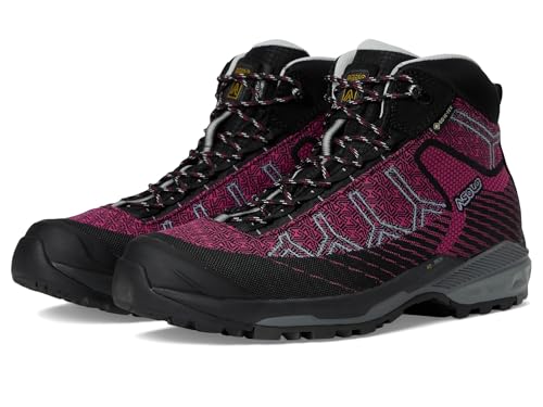 Asolo Women's Falcon Evo Jaquard GV ML Hiking Boot, Black/Magenta, 8.5