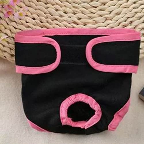 犬用 おむつカバー サニタリー 調整可能 生理 パンツ おむつ 介護 ヒート用 マウント防止 おもらし対策 しっぽ穴 シニア犬 老犬 病犬 中型犬(M, ブラック)