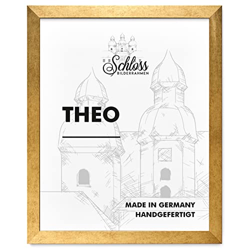 Schloss Bilderrahmen Theo 50x70 cm, Dekor Gold Vintage