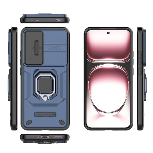 Étui Oppo Reno 12 Pro 5G de haute précision avec clapet caméra bleu - 2