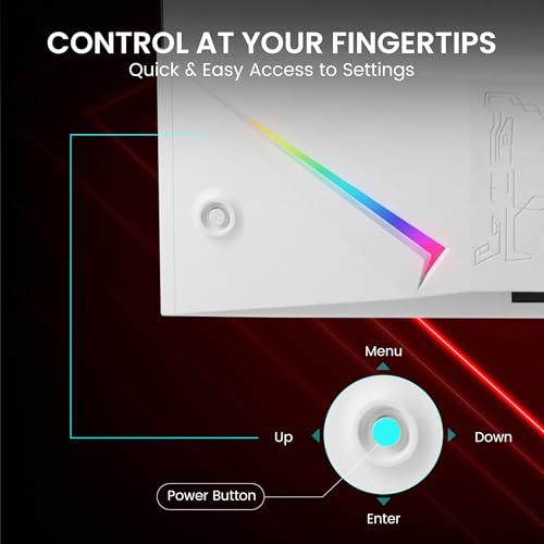 Image of FRONTECH 27 inch Gaming LED Monitor | Full HD (1920 x 1080) | 1ms | 240Hz | Panel RGB Light | Built-in Speakers | 99% sRGB | VESA Mount, HDMI & DP Ports (MON-0052A)