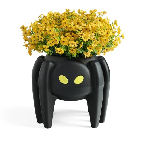 Step2 Spooky Spider Planter, Indoor/Outdoor Fall Decor, Black - image 1