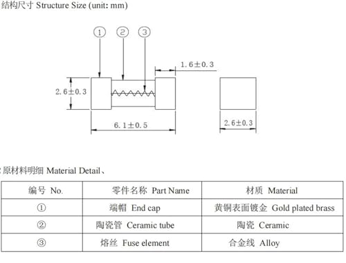 Fusible SMD 6125 para reparar electrodomésticos del hogar y evitar cortocircuitos 4