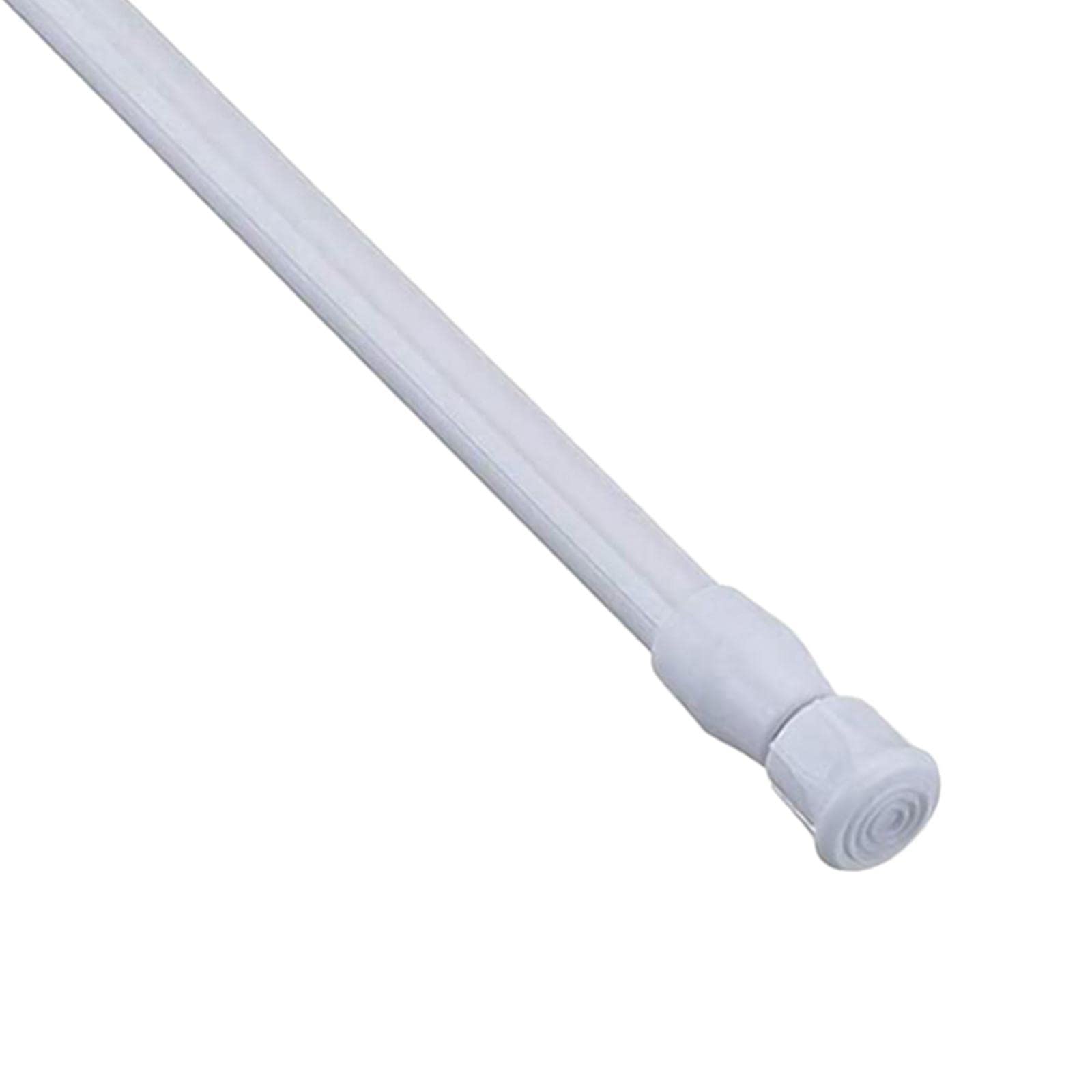 CALANDIS Telescoping Curtain Rods Metal Pole for Cupboard Utensils Cabinet White 55-90cm