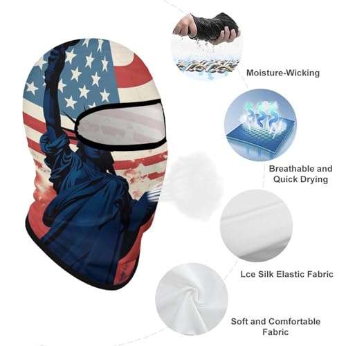 Balaclava con silueta de la Estatua de la Libertad para hombre y mujer, máscara facial transpirable con protección solar para senderismo, ciclismo, running y conducción miniatura 3