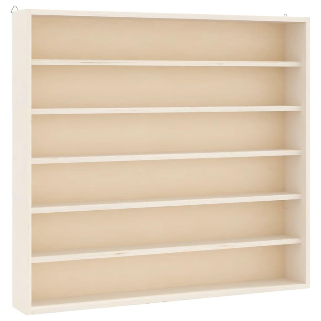 Wandregal aus Holz mit 6 Regalböden 60x8,5x55 cm Schwebendes Regal für Bücher Deko und Aufbewahrung im Wohnzimmer Schlafzimmer und Badezimmer