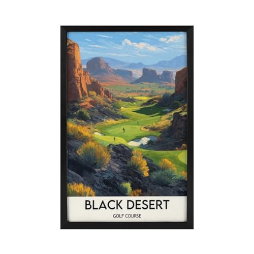 Black Desert Golf Course Poster 12x18in Wall Art