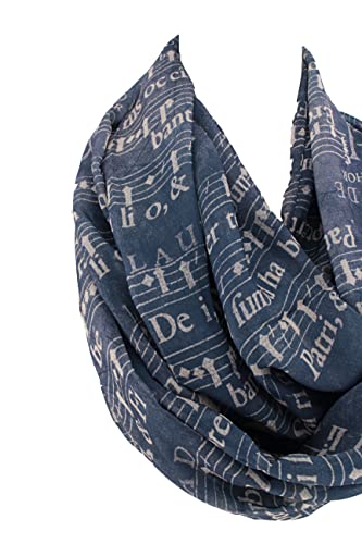 Etwoa's Latin Alphabet Music Notes Infinity Scarf Circle Scarf Loop Scarf4