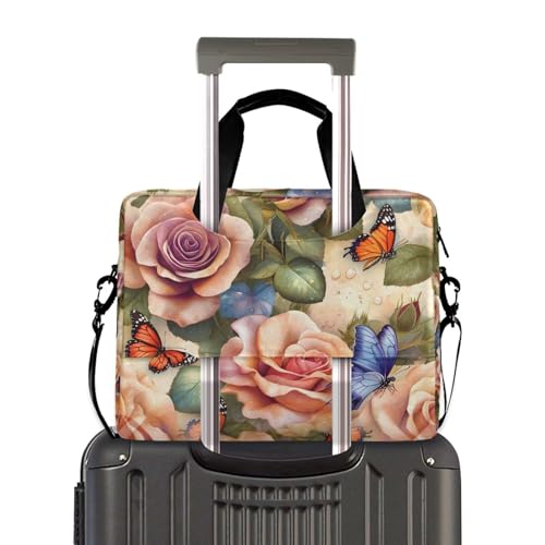 Maletín para portátil con diseño mariposa rosa, 13-15.6 pulgadas miniatura 4