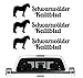 siviwonder Schwarzwälder Kaltblut Aufkleber 3er Set Pferdeaufkleber Pferd reiten Auto Folie Farbe Schwarz, Größe 20cm