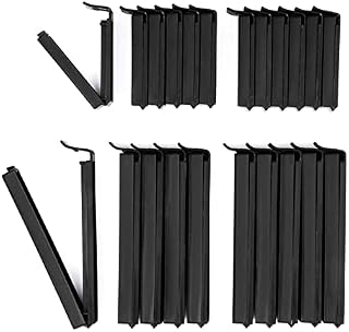 Vaily® Klipsy do torebek czarne zestaw 22 sztuk, długość 12 x 6 cm i 10 x 11 cm