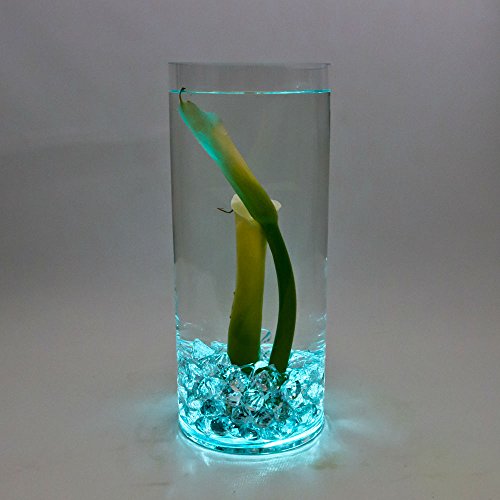 Image of Halloween Lights Submersible LED Lights cr2032 Battery Powered Underwater Waterproof LED Tea Light for Events Wedding Centerpieces Vase Floral Xmas Holidays Home Decor Lighting(Pack of 12) (Teal)
