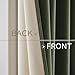 MIULEE 100% Blackout Linen Textured Curtains for Bedroom Solid Thermal Insulated Olive Green Grommet Room Darkening Curtains & Drapes Luxury Decor for Living Room Nursery 52 x 90 Inch (2 Panels)