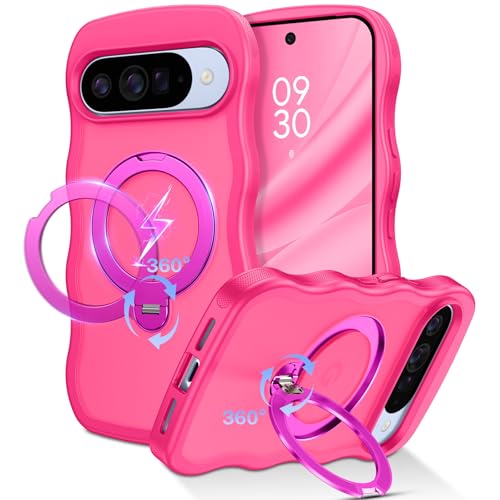 QuantumKoo Google Pixel 10pP[X Ȃ360°CX^ht [MagsafeΉ] Pixel 10 6.3C`p킢J[[EF[udbP[X LbNX^h fB[X Y ϏՌJo[AzbgsN