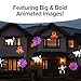 Star Shower Show LED Projector, AS-SEEN-ON-TV, Showcase Your Home With Full-Color Holiday, Use 2 or More for Spectacular Results, Hassle-Free, Includes 6 Halloween Slides, 7 In, Orange