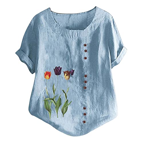 PTLLEND Chiffon Blusen Damen T Shirt Lässige Oberteile mit Herz Grafiken...