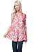 Betsy Red Couture Women's & Plus Size Long & 3/4 Sleeve Soft Knit Tunic Top