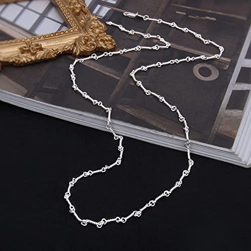 Colar de corrente de prata esterlina 925 com certificação de segurança para homens e mulheres - vem