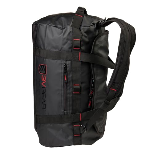 3VGEAR Smuggler Adventure Duffel Bag, 85L - Duffel Bag for Travel, Gym and Sports, Backpack, Handle Carry, Large D-Shaped Opening, Removable Straps - 85 Liters