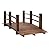 Outsunny Fir Wood Garden Bridge Arc Walkway with Side Railings for Backyards, Gardens, and Streams, Stained Wood, 60" x 26.5" x 19"