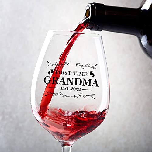 Verres à vin Promoted to Grandma un cadeau unique pour future grand-mère