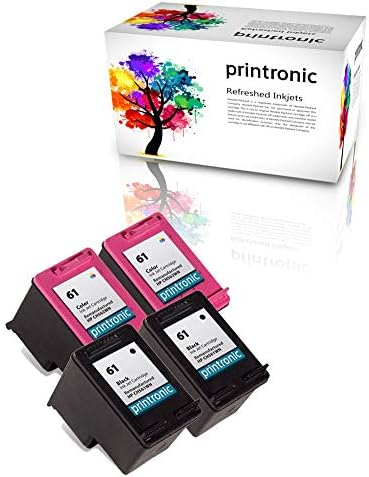 Amazon.com: printronic 4 Pack Remanufacturado HP 61 Ink Cartridge Para HP  Envy 4500 5530 Impresoras Deskjet 2540 1510 2050 3050 Officejet 4630 (2  Negro 2 Color) : Productos de Oficina