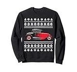 Hot Rod Flames Ugly Christmas Tacky Xmas Crazy Holiday. Do you love antique, vintage or classic automobiles? This tacky Xmas gift idea features a cool roadster hot rod on an ugly holiday style
