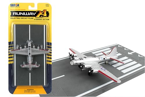 Image of Daron Worldwide Trading Runway24 B-17 Vehicle, Silver
