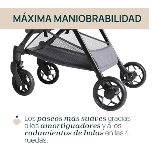 Miniatura 6 de Chicco Urbino Silla de Paseo, Desde nascimiento hasta 22 Kg, Carrito Bebé, Plegado automatico con una sola mano, Compacto y Ligero, Capota con Protección UV50+, Respaldo Ajustable y Reclinable, Gris