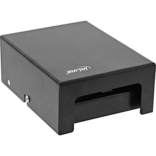 InLine® Patchfeld-Dose Aufputz für 4X Keystone RJ45, Metall, schwarz RAL9005