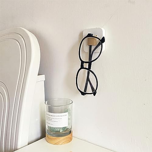 FINDAMAZE Brillenhalter 2 Stücke, kurzer Brillenständer Wandmontage, Sonnenbrillen Organizer/Brillenaufbewahrung zum Aufhängen der Brille, Brillen-Display, Weiß