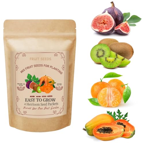 300+ Mix Heirloom Fruit Seeds Kiwi Fig Papaya Orange Seeds