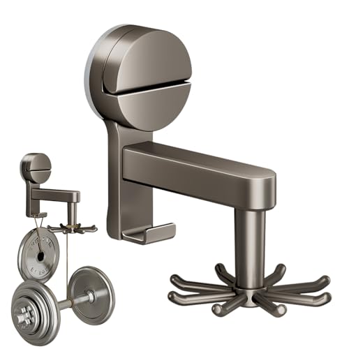 Soporte para utensilios de pared, gancho de succión, soporte giratorio de 360 grados con 8 garras | para baño, armario de pared, cocina, repostería, hogar, apartamento, dormitorio