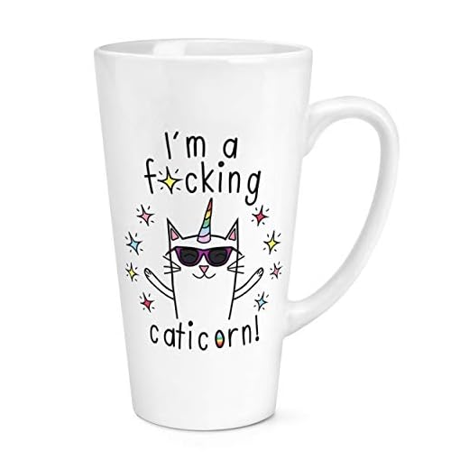 I'M A F-Ing Caticorn 17Oz Grande Latte Taza