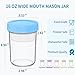 Xyptorix 16 oz Overnight Oats Containers with Airtight Lids - 6-Pack Leak-Proof Wide Mouth Mason Jars & Divided Cups for Dried and Wet Foods, Glass Jars for Chia Pudding, Salad, Snacks, and Yogurt