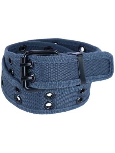 CTM Kids 2 Hole Roller Buckle Canvas Belt4