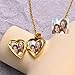KunBead Womens Gold Custom Personalised Memorial Love Heart Photo Locket Necklace with Picture inside-Stainless Steel
