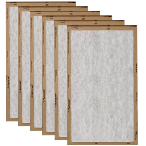 Filtrete 12x24x1 Air Filter 3M MERV 1 HVAC AC Furnace Filter Replacement 6-Pack (Actual Size 11.67x23.67x0.88 in)
