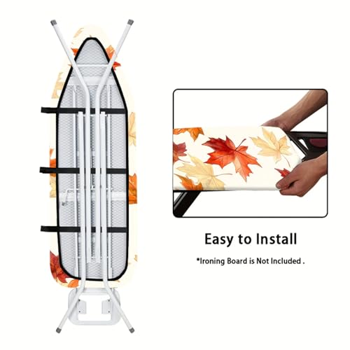 Image of Nuxovilar 15x54 Autumn Maple Leaf Ironing Board Cover