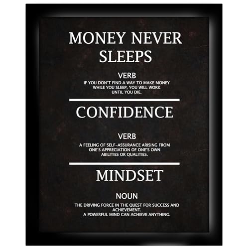 Posterizer 1 pcs - Money Never Sleeps - Positive Mindset