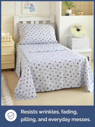 Image of Kids Twin Size Racing Bed Sheets - 3 Piece Kids Racing Sheet Set - Speedy Champion Bedding - Ultra-Soft, Cute & Cozy - Breathable & Machine Washable - Race Bed Set for Boys, Girls, Teens & Toddlers