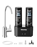 Waterdrop DLB Under Sink Water Filter, Reduces Chlorine, Chloramine, PFAS, Bad Taste, Under Sink Water Filtration System with Separate...