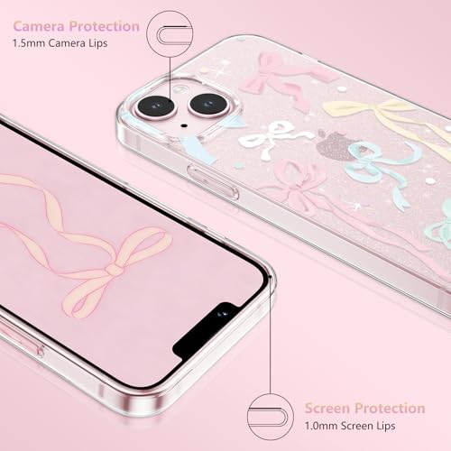 Coque antichoc iPhone 14 souple et résistante avec paillettes