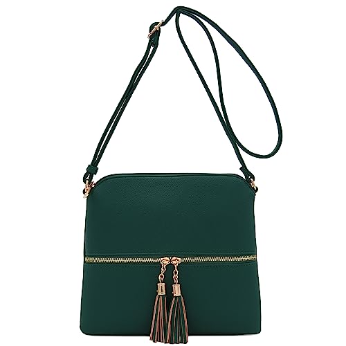 Image of Lightweight Medium Crossbody Bag with Tassel