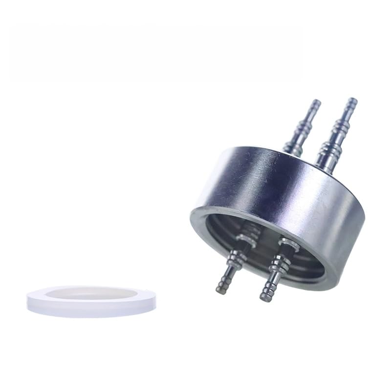 Tapa de botella GL45, acero inoxidable for botellas de reactivo de fase móvil, 1 unidad(4-Port)