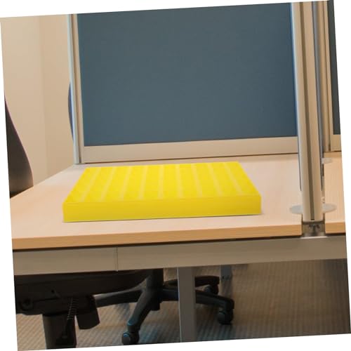 Caja plástica multi compartimentos para monedas color amarillo miniatura 5