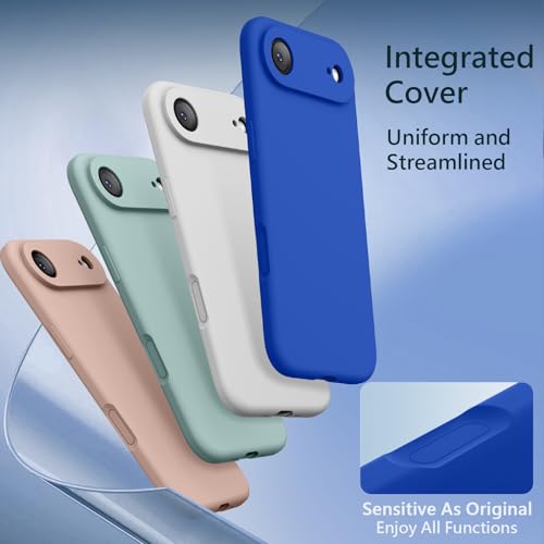 Image of FireNova Magnetic for iPhone Air Case, Compatible with MagSafe, [Integrated Silicone Camera Control Button] [Camera Protection] Microfiber Lining Phone Case for iPhone 17 Air, 6.5 inch, Klein Blue